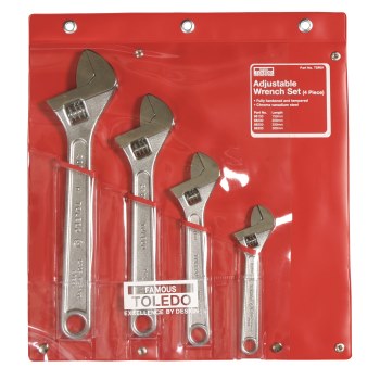 ADJUSTABLE WRENCH ROLL 4 PIECE